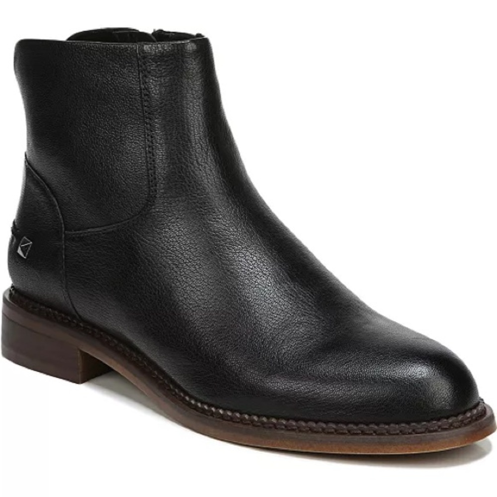 EUC  Franco Sarto Hero 100% Black Leather Booties, 10M